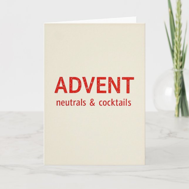 Tarjeta de Navidad de Adviento Afligida (Anverso)