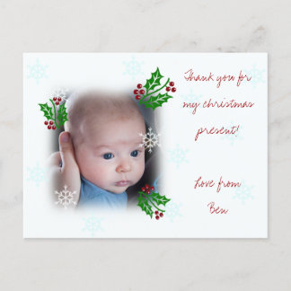 Tarjeta de Navidad de agradecimiento