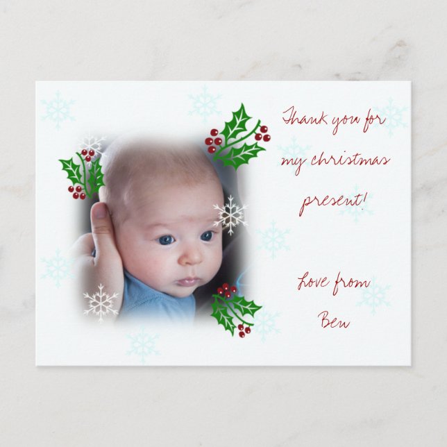 Tarjeta de Navidad de agradecimiento (Anverso)