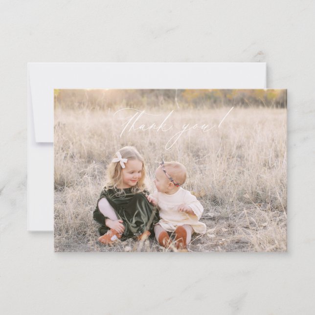 tarjeta de Navidad de agradecimiento con foto (Anverso)