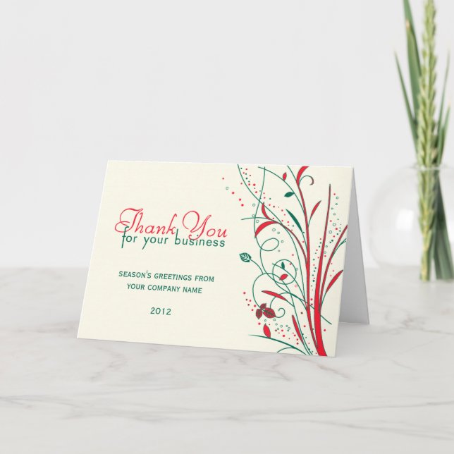 Tarjeta de Navidad de agradecimiento empresarial (Anverso)