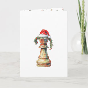Tarjeta de Navidad de Ajedrez Minimalista – Rey de