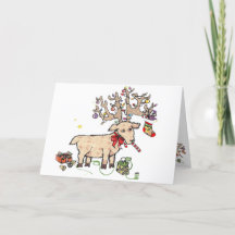 Tarjeta de Navidad de Alce