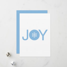 Tarjeta de Navidad de Alegría de Navidad Azul