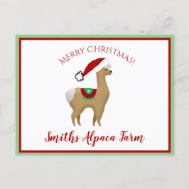 Tarjeta de Navidad de Alpaca