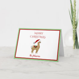 Tarjeta de Navidad de Alpaca Tarjeta de Felicitaci