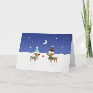 Tarjeta de Navidad de Amigos Reno