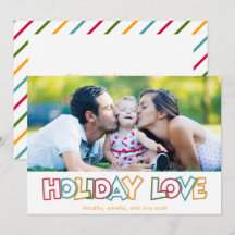 Tarjeta de Navidad de Amor Navideño Alegre y Brill