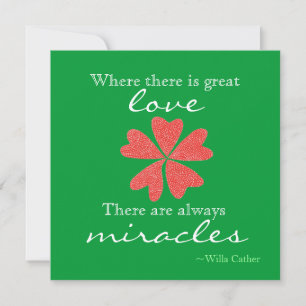 Tarjeta de Navidad de Amor y Milagros