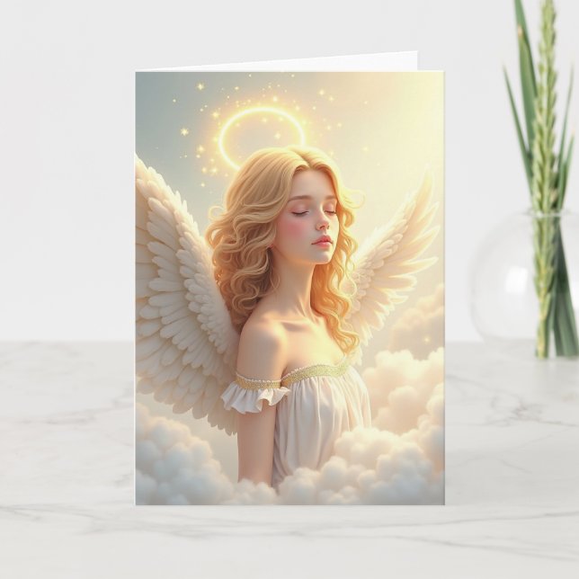 Tarjeta de Navidad de Ángel (Anverso)