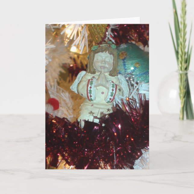 Tarjeta de Navidad de Ángel Rezando (Anverso)