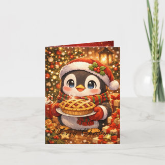 Tarjeta de Navidad de Anime Bonito 