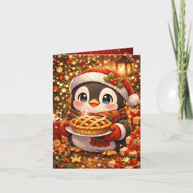 Tarjeta de Navidad de Anime Bonito  (Anverso)