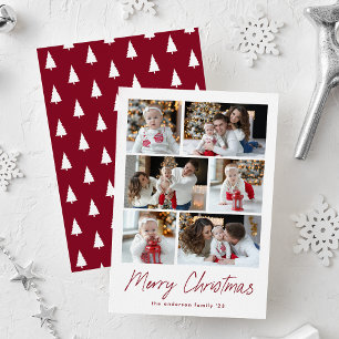 Tarjeta de Navidad de Arándano con Guión 6 Fotos C