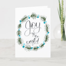 Tarjeta de Navidad de Arándanos Azules Alegría al 