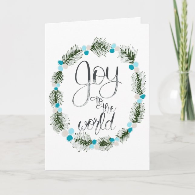 Tarjeta de Navidad de Arándulos de Alegría para el (Anverso)