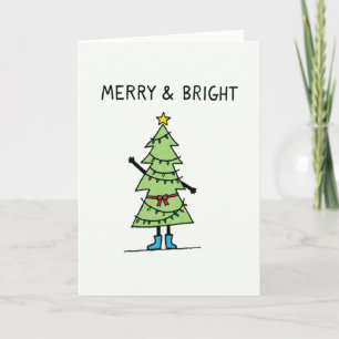 Tarjeta de Navidad de árbol de Navidad animado Ale