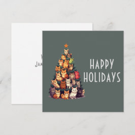 Tarjeta de Navidad de árbol de Navidad personaliza