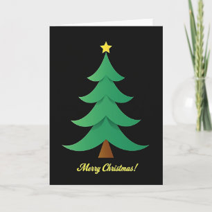 Tarjeta de Navidad de Árbol Elegante