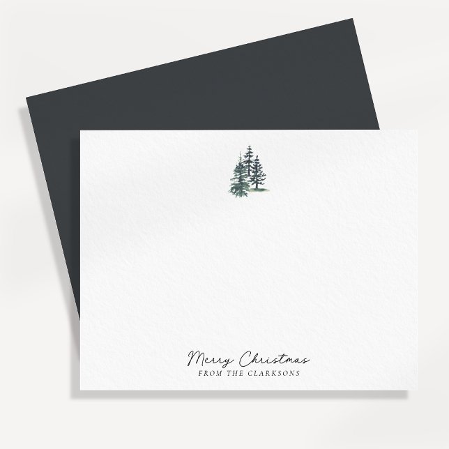 Tarjeta de Navidad de Árboles de Hoja Perenne Mini (Subido por el creador)