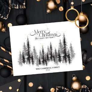 Tarjeta de Navidad de Árboles Majestuosos