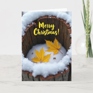 Tarjeta de Navidad de Arce Dorado