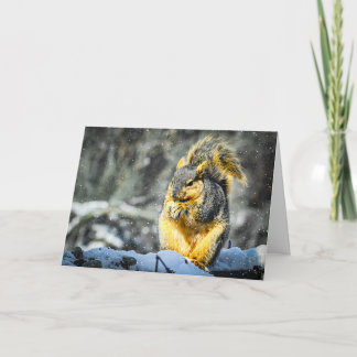 Tarjeta de Navidad de Ardilla Zorra