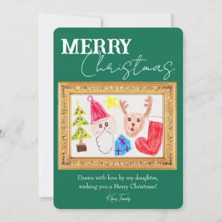 Tarjeta de Navidad de Arte Personalizado para Niño
