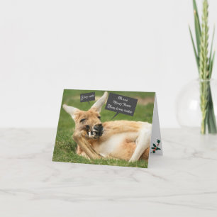 Tarjeta de navidad de Australia; canguro