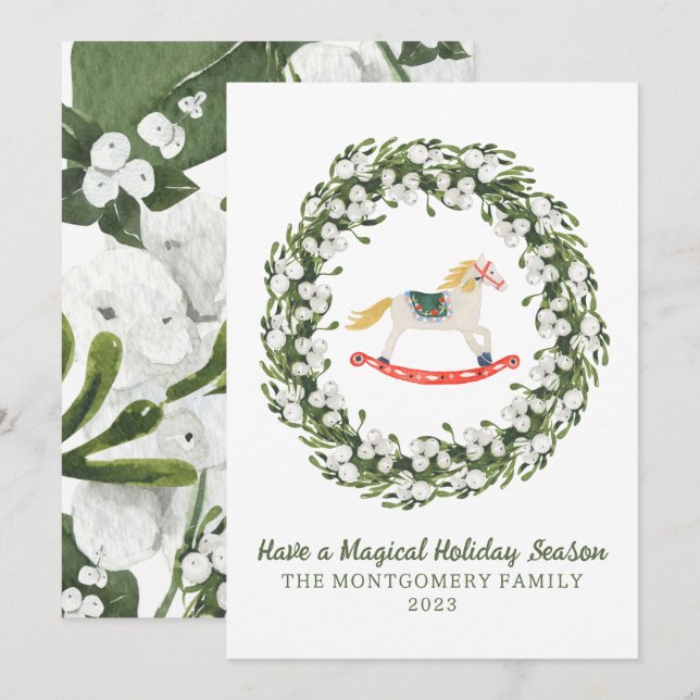 Tarjeta de Navidad de Bailarines de Cascanueces (Anverso / Reverso)