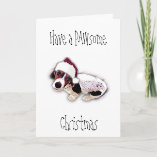 Tarjeta de Navidad de Basset Hound