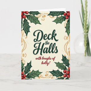 Tarjeta de Navidad de Bayas Brillantes