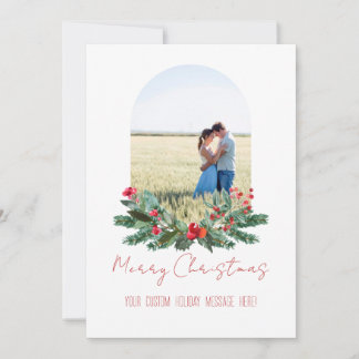 Tarjeta de Navidad de Bayas de Acebo