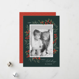 Tarjeta de Navidad de Bayas de Navidad