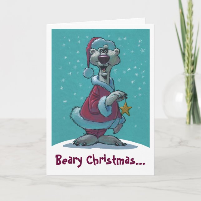 Tarjeta de Navidad de Beary (Anverso)