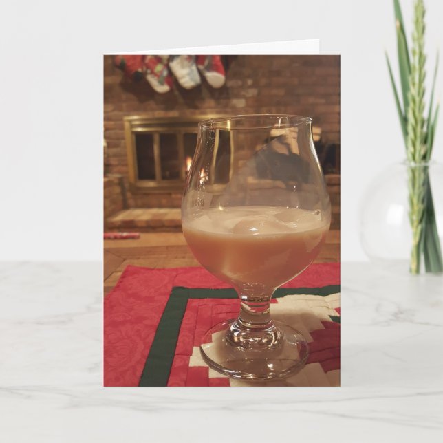 Tarjeta de Navidad de "Bebida Navideña" (Anverso)