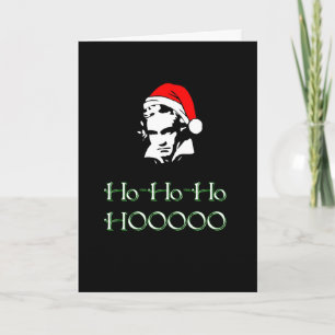 Tarjeta de Navidad de Beethoven Santa