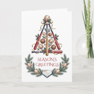 Tarjeta de Navidad de béisbol