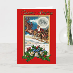Tarjeta de Navidad de Belces de Papá Noel, del