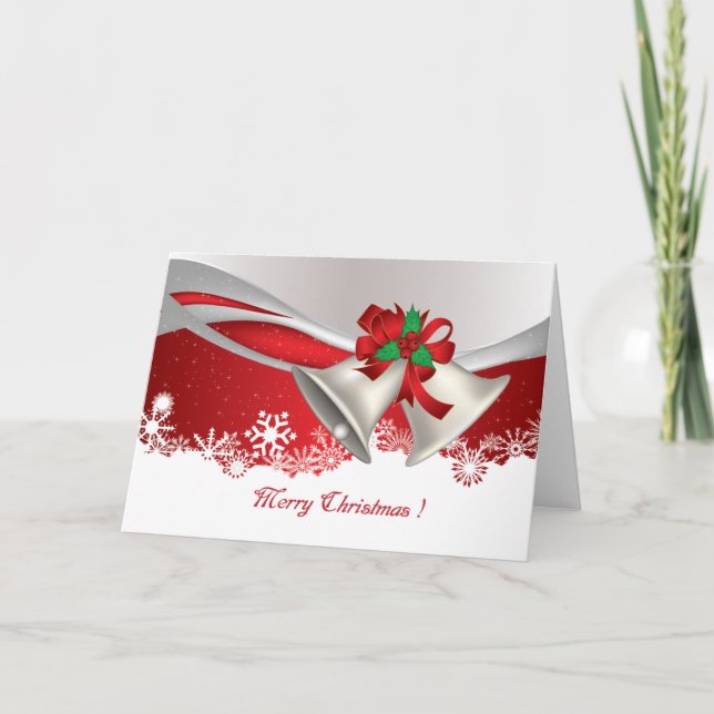 Tarjeta de Navidad de Belces de plata (Anverso)
