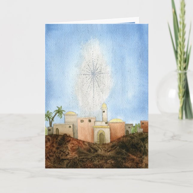 Tarjeta de Navidad de Belén (Anverso)