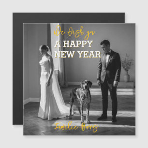Tarjeta de Navidad de Boda Gran Danés Saludos