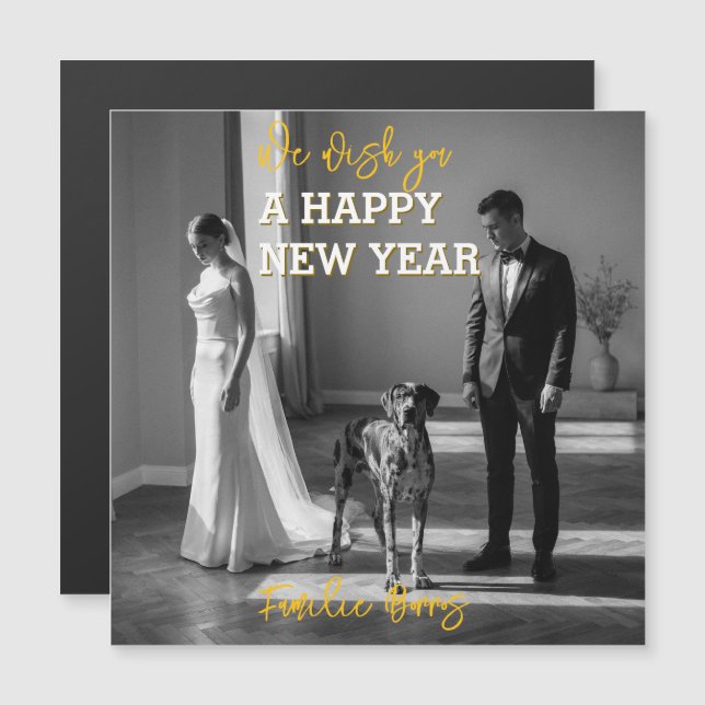 Tarjeta de Navidad de Boda Gran Danés Saludos (Anverso/Reverso)