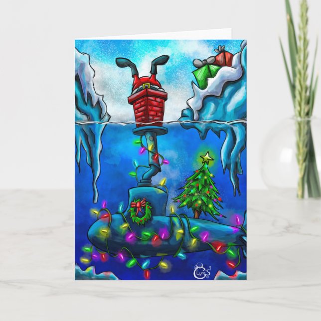 Tarjeta de Navidad de Bubblehead (Anverso)