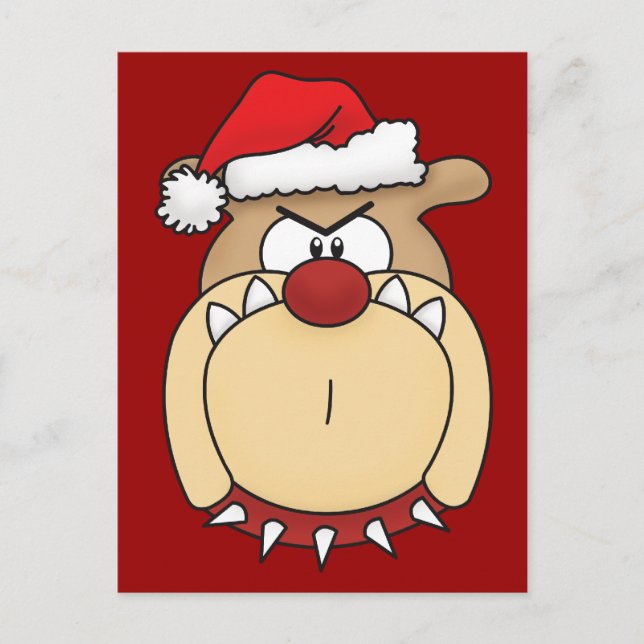 Tarjeta de Navidad de Bulldog (Anverso)