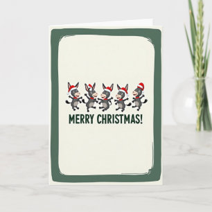 Tarjeta de Navidad de Burro Alegre