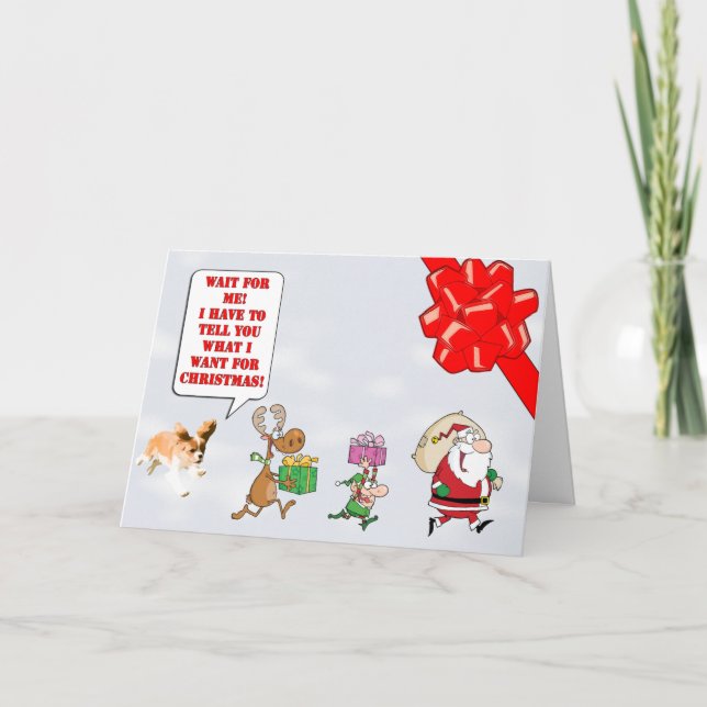 Tarjeta de Navidad de Cachorro Cavalier King Charl (Anverso)