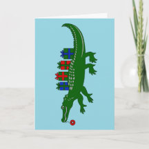 Tarjeta de Navidad de Caimán