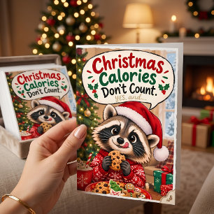 Tarjeta de Navidad de Calorías Divertidas que no C