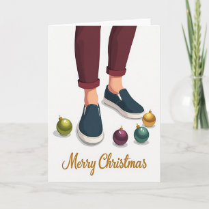 Tarjeta de Navidad de Calzado Elegante